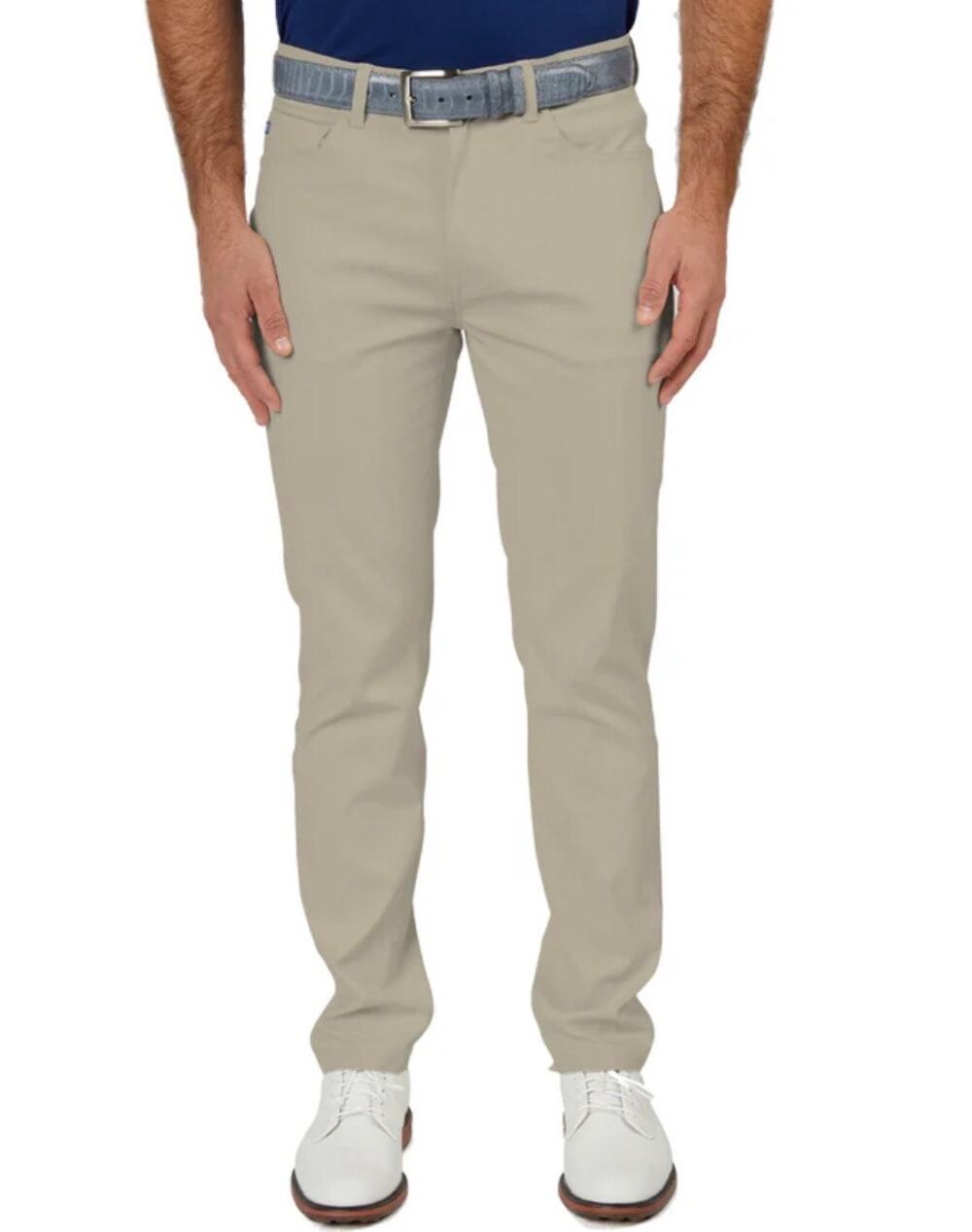 Stitch's Britches Heston Five Pocket Pant Performance Golf Tan Men's 42x30